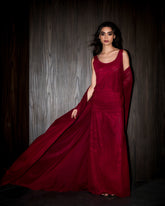 Obi dress set- Burgundy